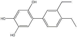 5-(3,4-Diethylphenyl)benzene-1,2,4-triol Struktur