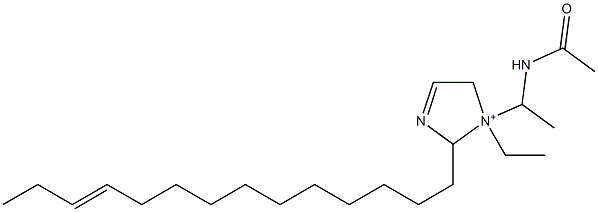 1-[1-(アセチルアミノ)エチル]-1-エチル-2-(11-テトラデセニル)-3-イミダゾリン-1-イウム 化学構造式