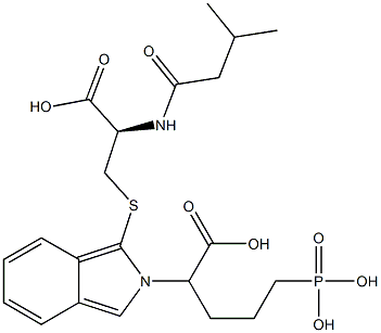 S-[2-(4-Phosphono-1-carboxybutyl)-2H-isoindol-1-yl]-N-isovaleryl-L-cysteine Structure