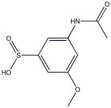 3-(Acetylamino)-5-methoxybenzenesulfinic acid Struktur