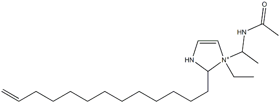 1-[1-(アセチルアミノ)エチル]-1-エチル-2-(12-トリデセニル)-4-イミダゾリン-1-イウム 化学構造式