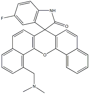 5'-Fluoro-1-(N,N-dimethylaminomethyl)spiro[7H-dibenzo[c,h]xanthene-7,3'-[3H]indol]-2'(1'H)-one|