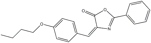 4-(p-Butoxybenzylidene)-2-phenyl-4,5-dihydrooxazol-5-one Struktur