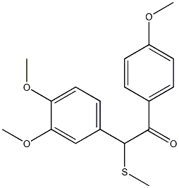1-(4-Methoxyphenyl)-2-(3,4-dimethoxyphenyl)-2-(methylthio)ethan-1-one|
