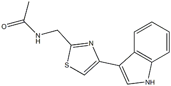 3-(2-Acetylaminomethyl-4-thiazolyl)-1H-indole Structure