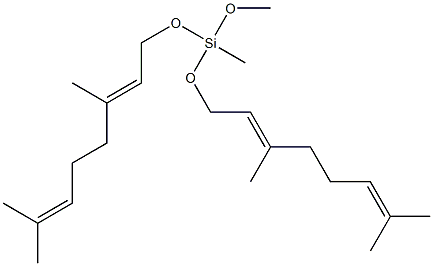 Bis[[(2E)-3,7-dimethyl-2,6-octadienyl]oxy]methoxy(methyl)silane Structure