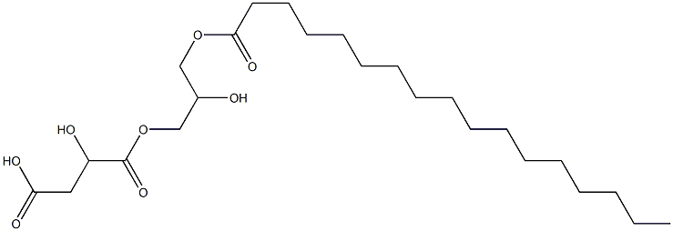 L-Malic acid hydrogen 1-(2-hydroxy-3-heptadecanoyloxypropyl) ester 结构式