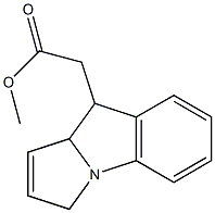 9,9a-ジヒドロ-3H-ピロロ[1,2-a]インドール-9-酢酸メチル 化学構造式