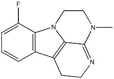 10-フルオロ-2,3,5,6-テトラヒドロ-3-メチル-1H-3,4,10b-トリアザフルオランテン 化学構造式