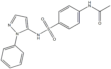 4-Acetylamino-N-(1-phenyl-1H-pyrazol-5-yl)benzenesulfonamide Structure
