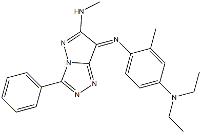 (7Z)-7-[[2-Methyl-4-(diethylamino)phenyl]imino]-N-methyl-3-phenyl-7H-pyrazolo[5,1-c]-1,2,4-triazol-6-amine Structure
