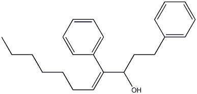 (E)-1,4-Diphenyl-4-undecen-3-ol Struktur