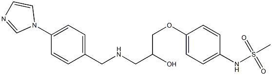 1-[4-(1H-Imidazol-1-yl)benzylamino]-3-[4-(methylsulfonylamino)phenoxy]-2-propanol Structure