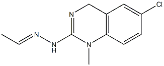 Acetaldehyde [[6-chloro-1,4-dihydro-1-methylquinazolin]-2-yl]hydrazone Struktur