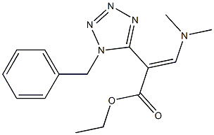 (E)-3-(Dimethylamino)-2-[1-benzyl-1H-tetrazol-5-yl]acrylic acid ethyl ester Structure