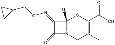 7-[(E)-(Cyclopropylmethoxy)imino]-3-methylcepham-3-ene-4-carboxylic acid Struktur