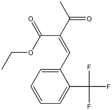 (Z)-2-Acetyl-3-(2-trifluoromethylphenyl)acrylic acid ethyl ester Structure