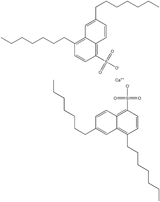 Bis(4,6-diheptyl-1-naphthalenesulfonic acid)calcium salt,,结构式