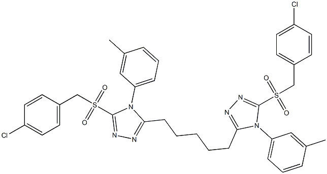 5,5'-(1,5-Pentanediyl)bis[4-(3-methylphenyl)-3-(4-chlorobenzylsulfonyl)-4H-1,2,4-triazole]