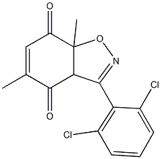 3a,7a-Dihydro-3-(2,6-dichlorophenyl)-5,7a-dimethyl-1,2-benzisoxazole-4,7-dione Structure