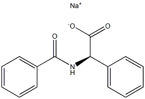 [R,(-)]-2-(Benzoylamino)-2-phenylacetic acid sodium salt Structure