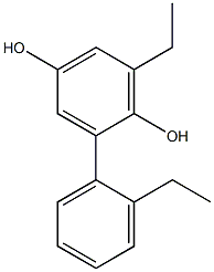 2-(2-Ethylphenyl)-6-ethylbenzene-1,4-diol Struktur