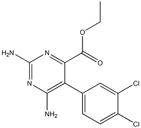 2,6-Diamino-5-(3,4-dichlorophenyl)pyrimidine-4-carboxylic acid ethyl ester Structure