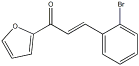 (E)-3-(2-ブロモフェニル)-1-(2-フラニル)-2-プロペン-1-オン 化学構造式
