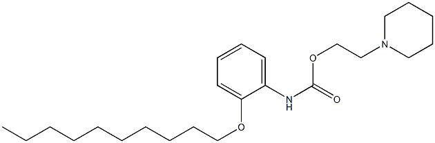 1-[2-[[(2-(Decyloxy)phenyl)amino]carbonyloxy]ethyl]piperidine Structure
