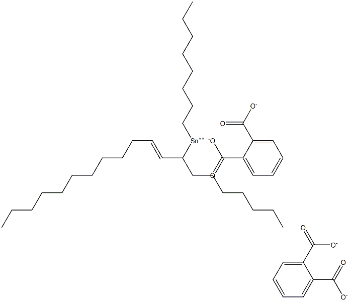 Bis[phthalic acid 1-(1-dodecenyl)]dioctyltin(IV) salt Structure