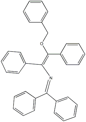 (E)-4-ベンジルオキシ-1,1,3,4-テトラフェニル-2-アザ-1,3-ブタジエン 化学構造式