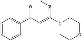 (Z)-1-フェニル-3-(メチルチオ)-3-モルホリノ-2-プロペン-1-オン 化学構造式