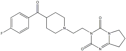 3-[2-[4-(4-Fluorobenzoyl)-1-piperidinyl]ethyl]-7,8-dihydropyrrolo[1,2-a]-1,3,5-triazine-2,4(3H,6H)-dione Structure