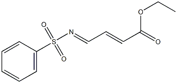 (2E)-4-[(Phenylsulfonyl)imino]-2-butenoic acid ethyl ester Structure