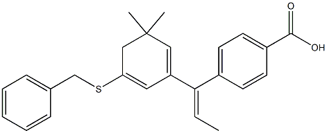 4-[(E)-1-[(2,3-Dihydro-3,3-dimethyl-1-benzothiophen)-5-yl]-1-propenyl]benzoic acid Structure