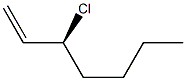 [S,(+)]-3-クロロ-1-ヘプテン 化学構造式