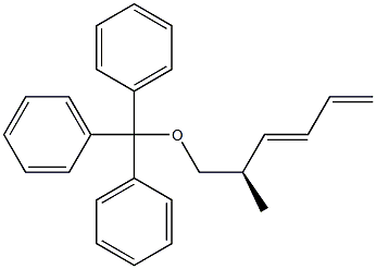 (3E,5R)-5-メチル-6-トリフェニルメトキシ-1,3-ヘキサジエン 化学構造式