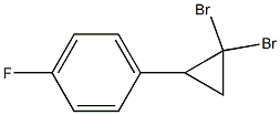 1-(4-フルオロフェニル)-2,2-ジブロモシクロプロパン 化学構造式