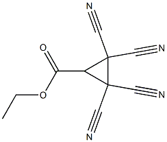 2,2,3,3-テトラシアノシクロプロパンカルボン酸エチル 化学構造式