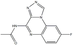 4-アセチルアミノ-8-フルオロ[1,2,4]トリアゾロ[4,3-a]キノキサリン 化学構造式