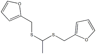 1,1-ビス(フルフリルチオ)エタン 化学構造式