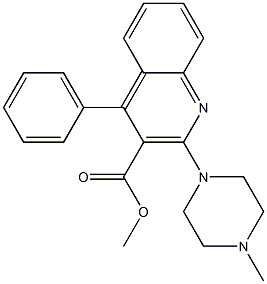 2-(4-Methyl-1-piperazinyl)-4-phenylquinoline-3-carboxylic acid methyl ester Structure