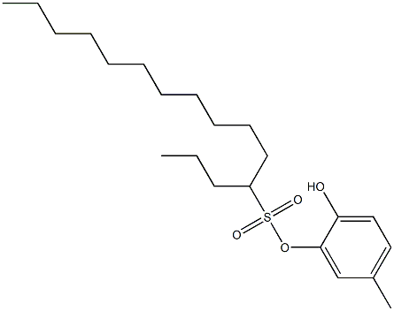 4-Pentadecanesulfonic acid 2-hydroxy-5-methylphenyl ester Structure
