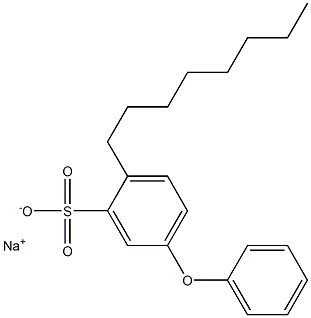 2-Octyl-5-phenoxybenzenesulfonic acid sodium salt Struktur