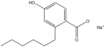 2-Hexyl-4-hydroxybenzoic acid sodium salt 结构式