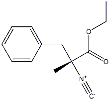 [R,(+)]-2-ベンジル-2-イソシアノプロピオン酸エチル 化学構造式