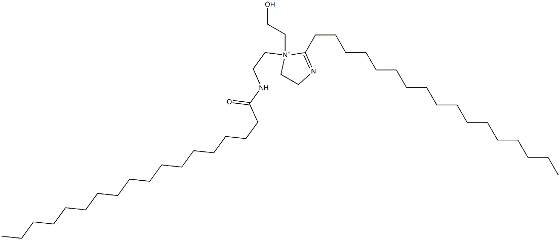 [2-Heptadecyl-4,5-dihydro-1-(2-hydroxyethyl)-1-[2-[(1-oxooctadecyl)amino]ethyl]-1H-imidazol]-1-ium Struktur