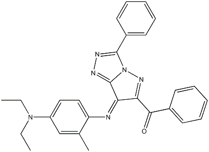 (7Z)-7-[[2-Methyl-4-(diethylamino)phenyl]imino]-6-benzoyl-3-phenyl-7H-pyrazolo[5,1-c]-1,2,4-triazole Struktur