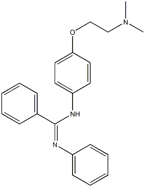 N-[4-[2-(ジメチルアミノ)エトキシ]フェニル]-N'-フェニルベンズアミジン 化学構造式