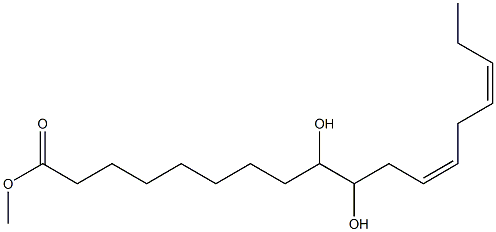 (12Z,15Z)-9,10-Dihydroxy-12,15-octadecadienoic acid methyl ester Struktur